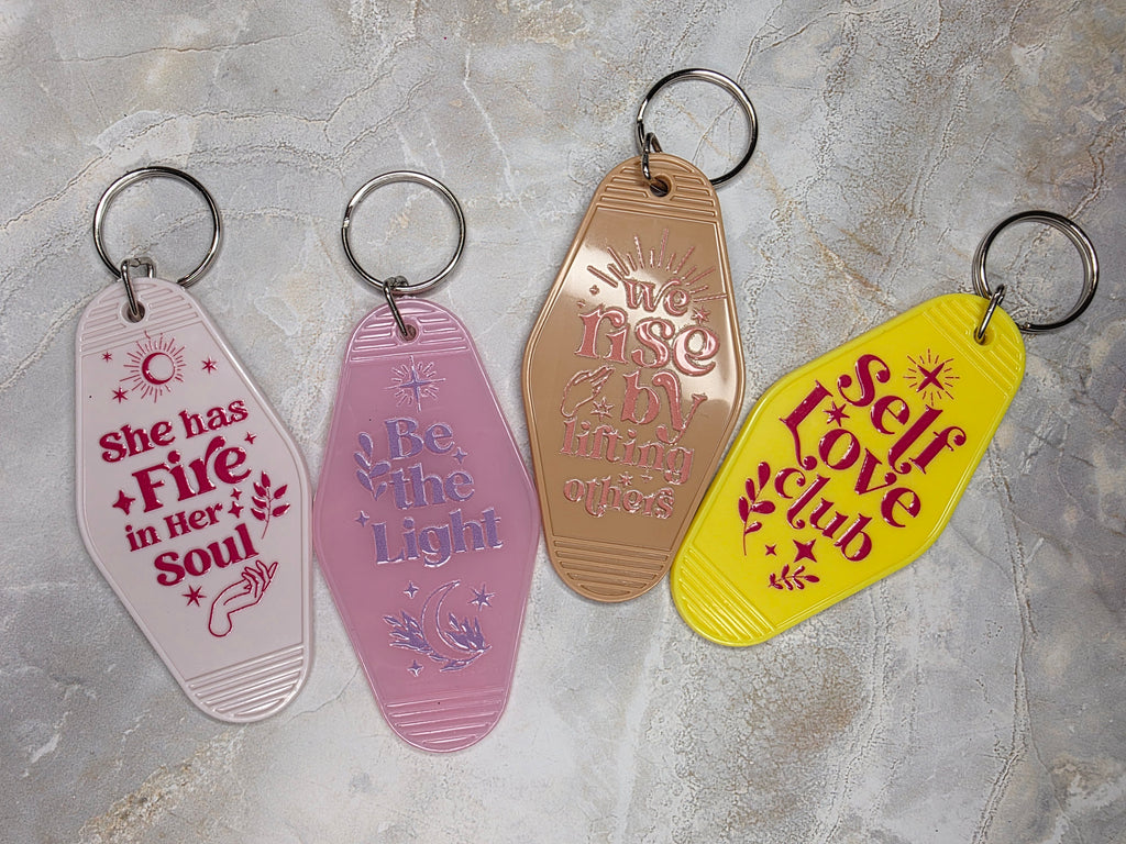 Be the Light Vintage Motel Keychain