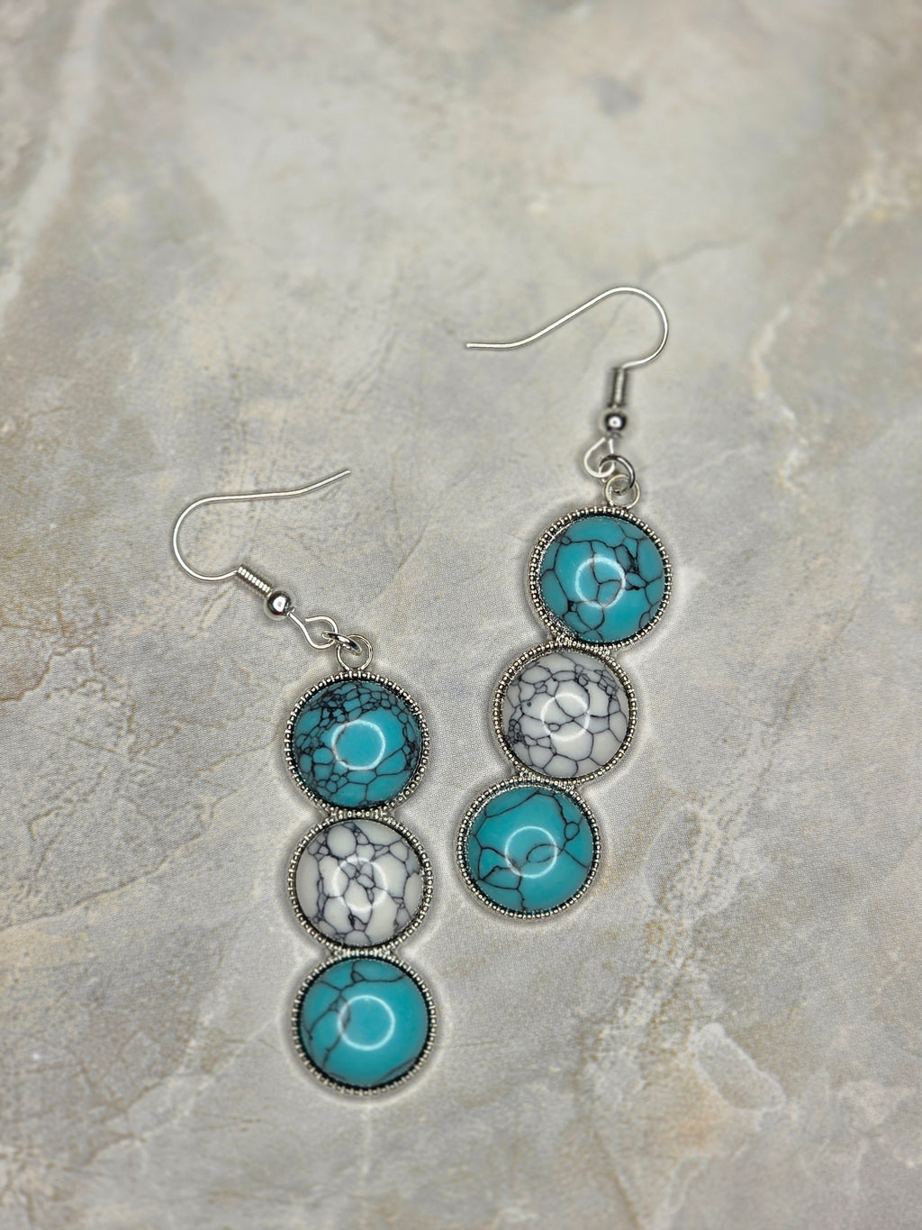 Turquoise Triple Drop Earrings