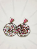 Confetti Glitter Wood & Resin Hoop Earrings
