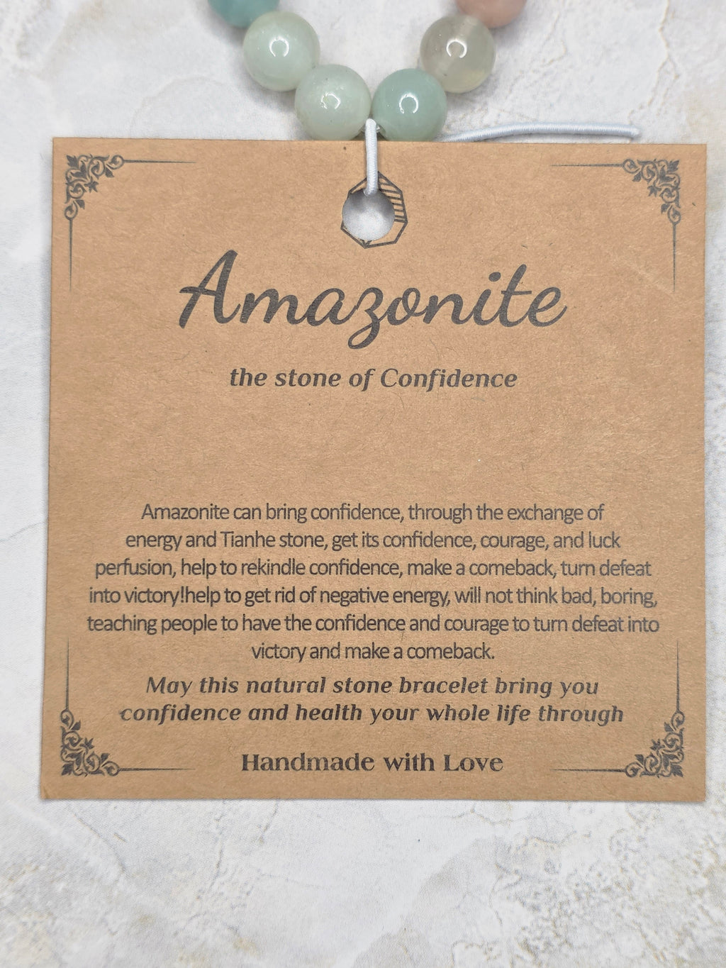 Amazonite Stone of Confidence Bracelet with 2026 Charm