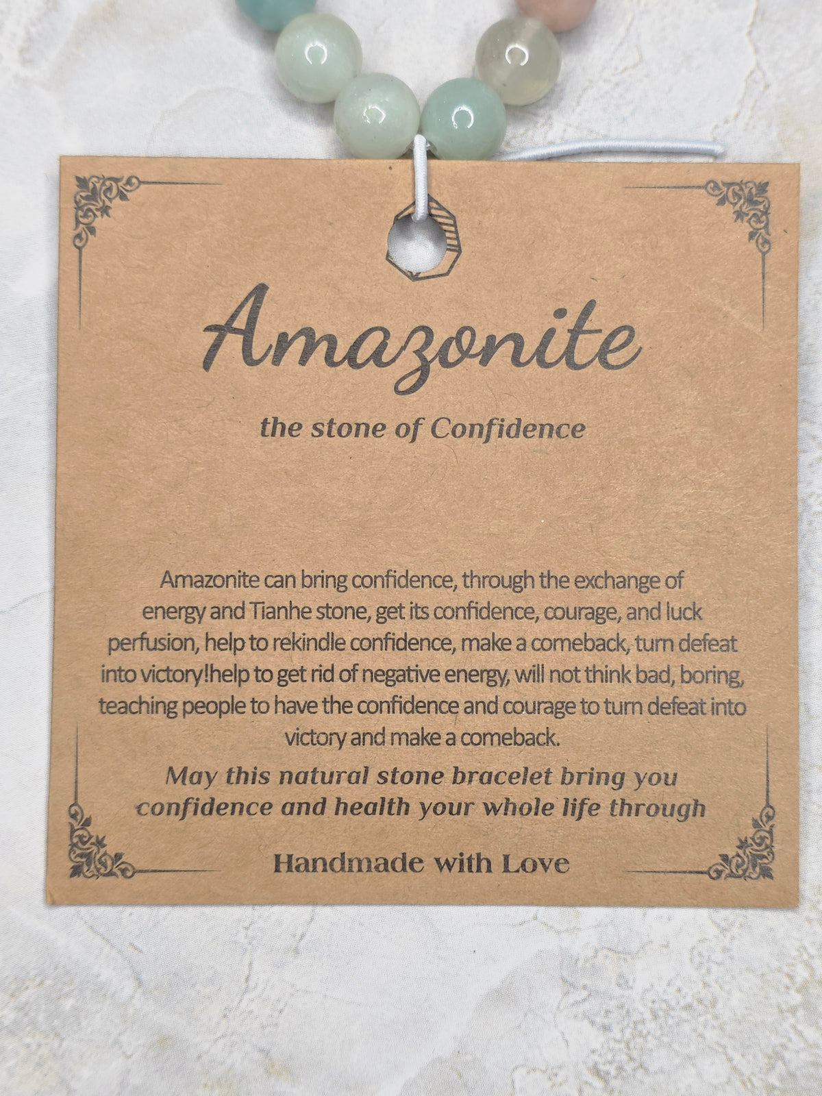 Amazonite Stone of Confidence Bracelet with 2026 Charm