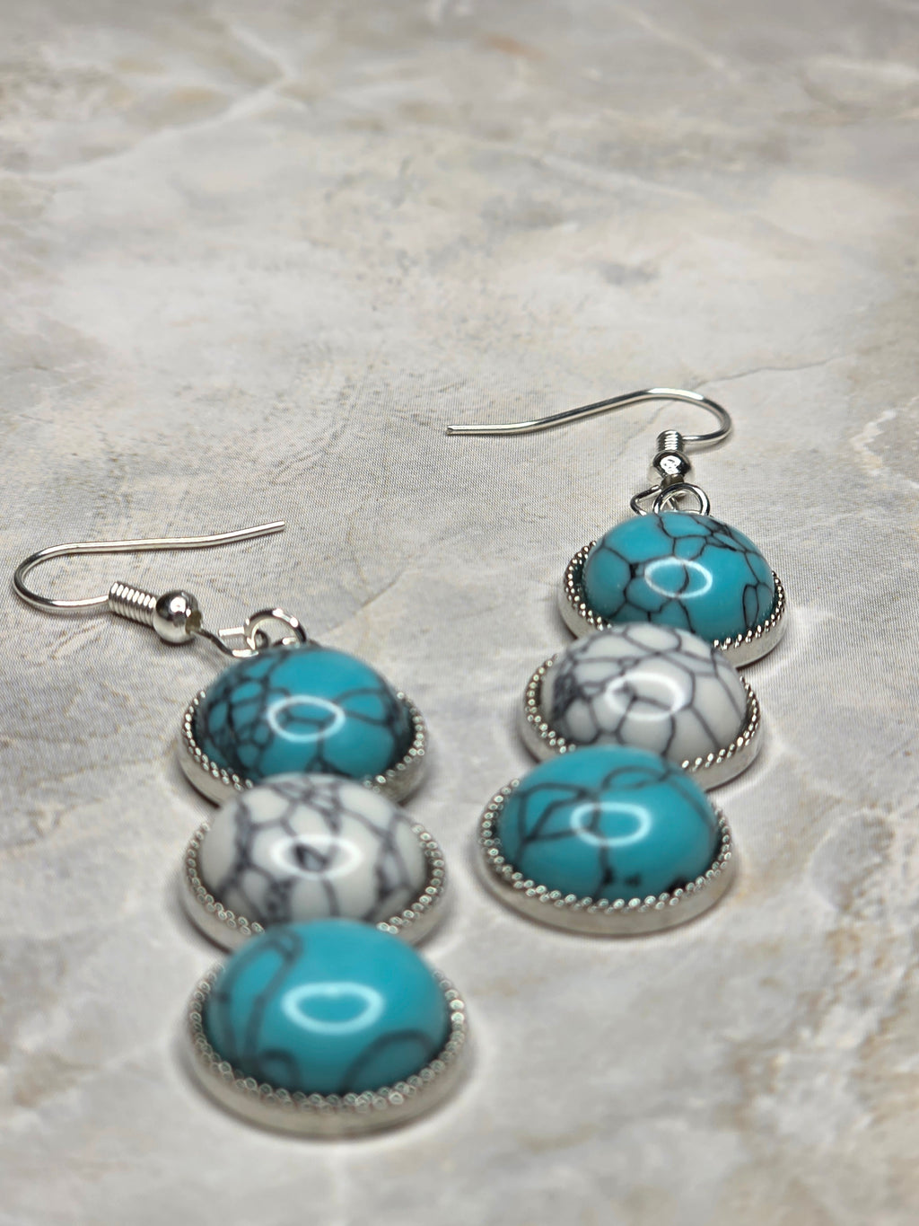 Turquoise Triple Drop Earrings