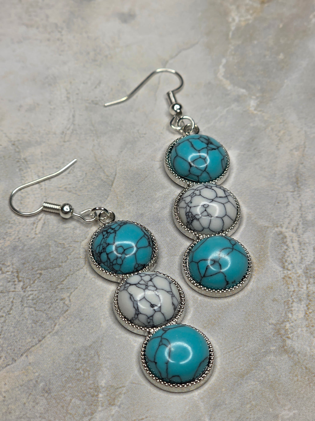 Turquoise Triple Drop Earrings