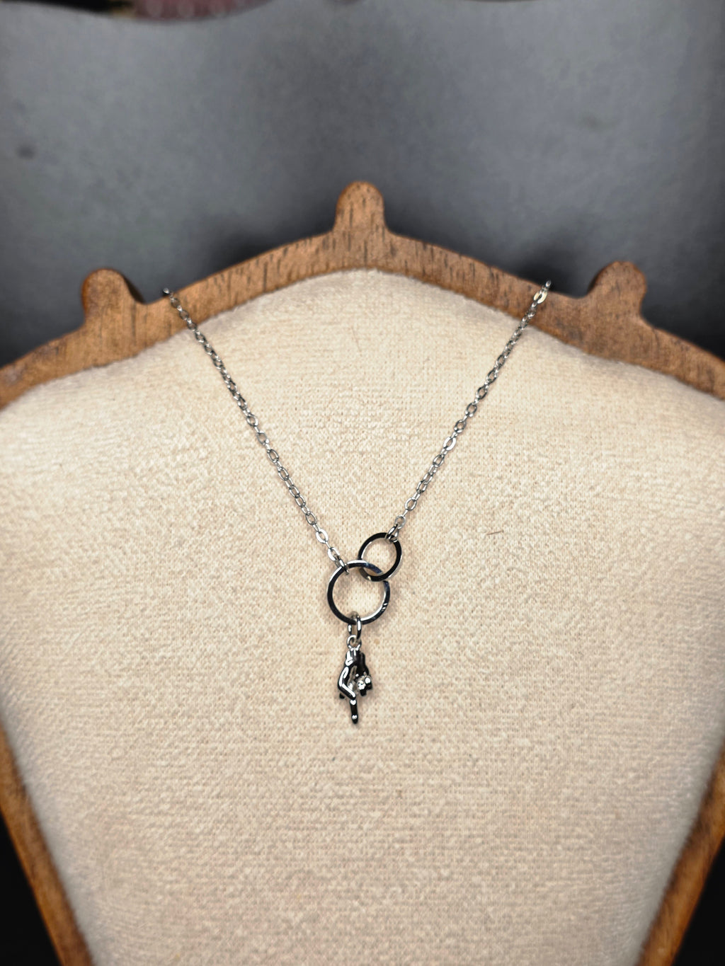 Middle Finger Charm Necklace