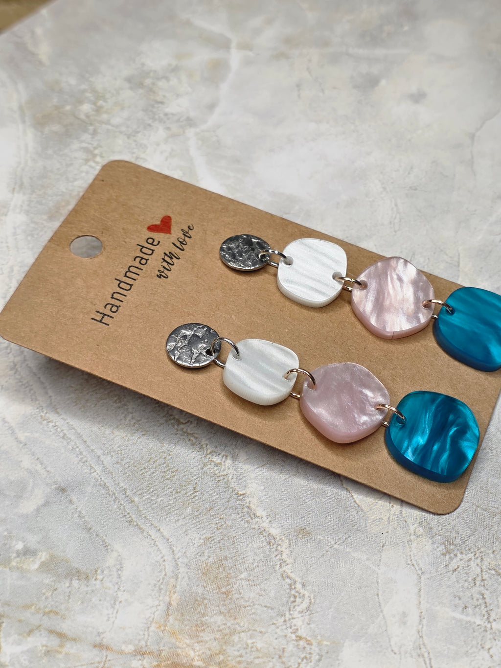 Ocean Tide Acrylic Dangle Earrings