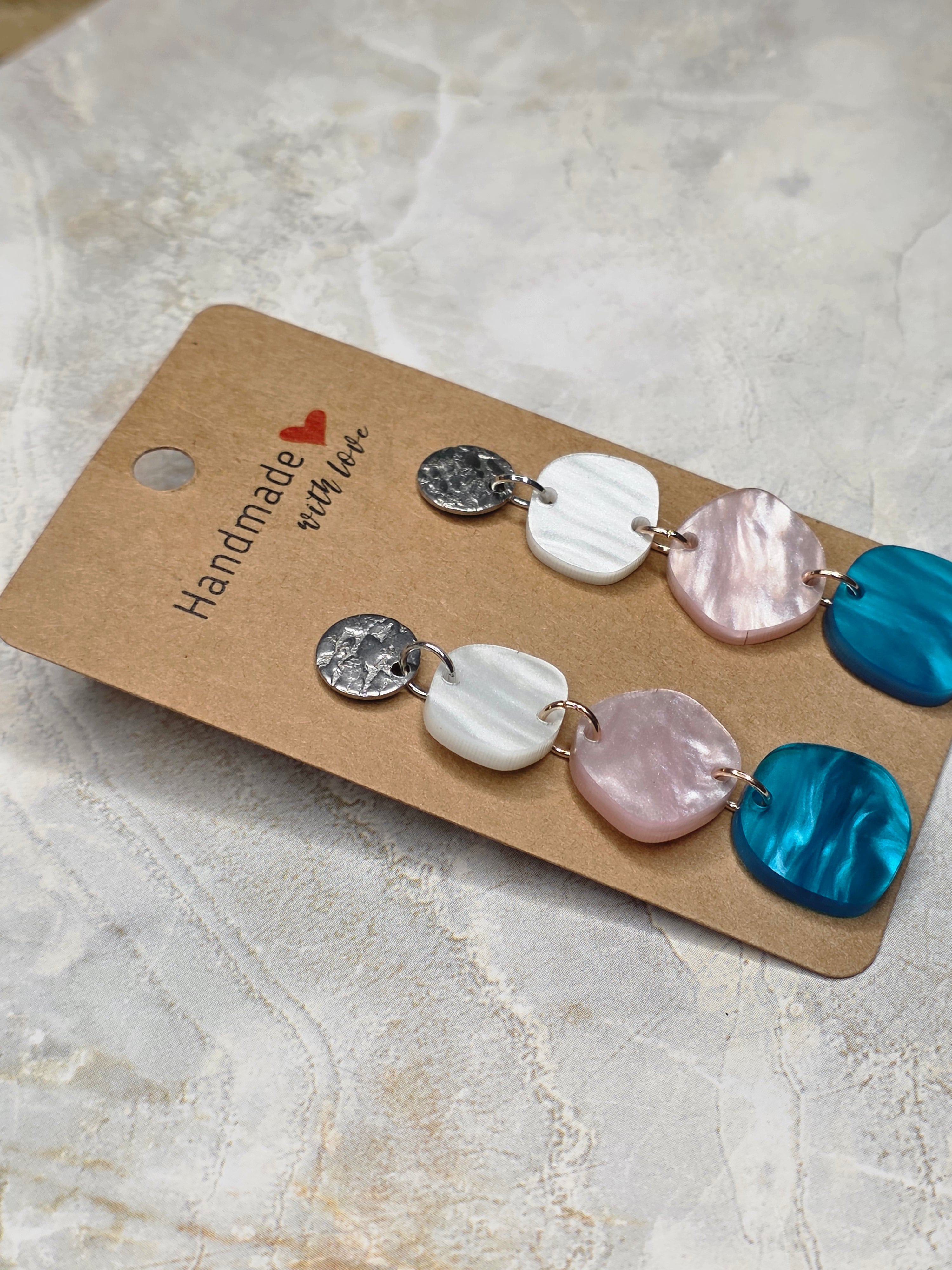 Ocean Tide Acrylic Dangle Earrings