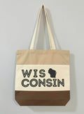 Wisconsin Brown Canvas Tote Bag