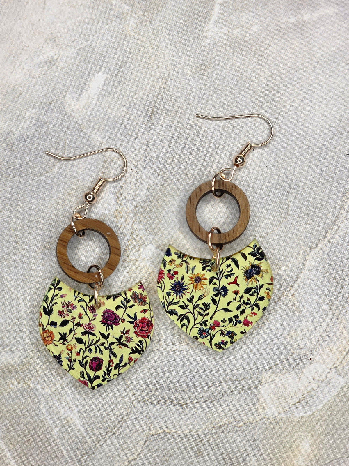 Wildflower Garden Wood & Resin Earrings