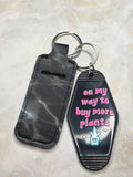 On My Way to Buy More Plants Motel Keychain with Lip Balm Holder