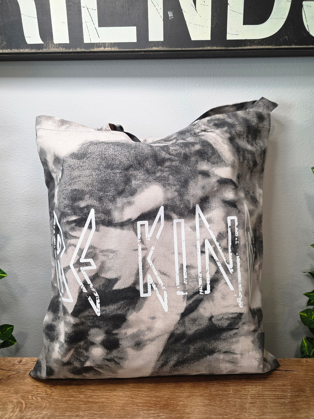 Be Kind Tie-Dye Canvas Tote Bag