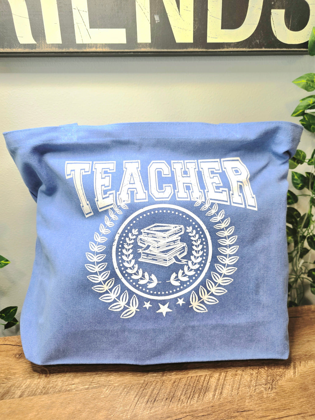 Teacher Collegiate Canvas Tote Bag
