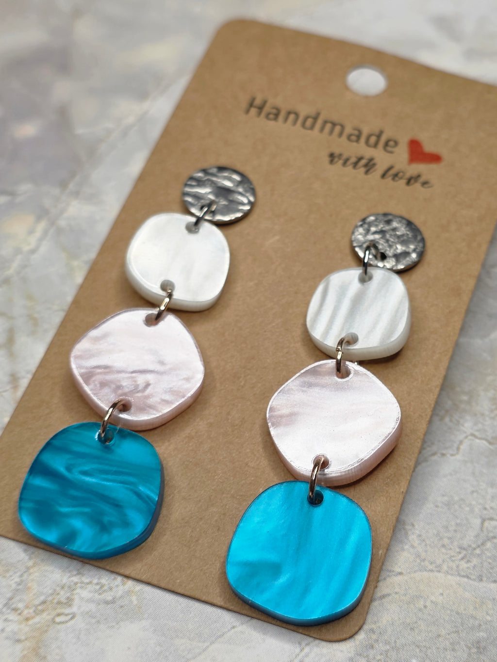 Ocean Tide Acrylic Dangle Earrings