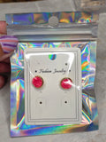 Hot Pink Druzy Stud Earrings