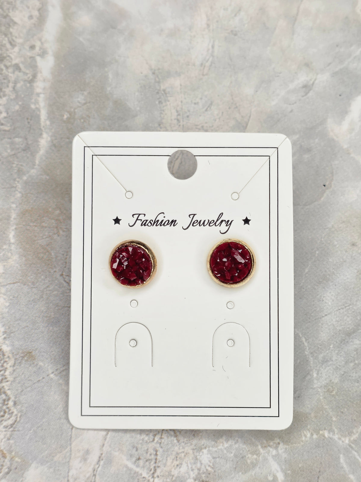 Druzy Faux Geode Stud Earrings