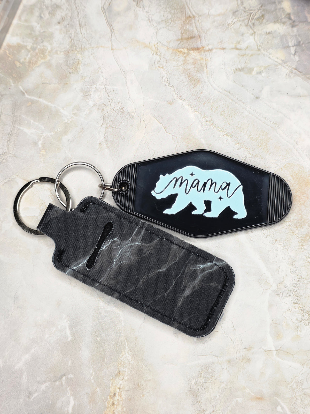Mama Bear Motel Keychain with Lip Balm Holder