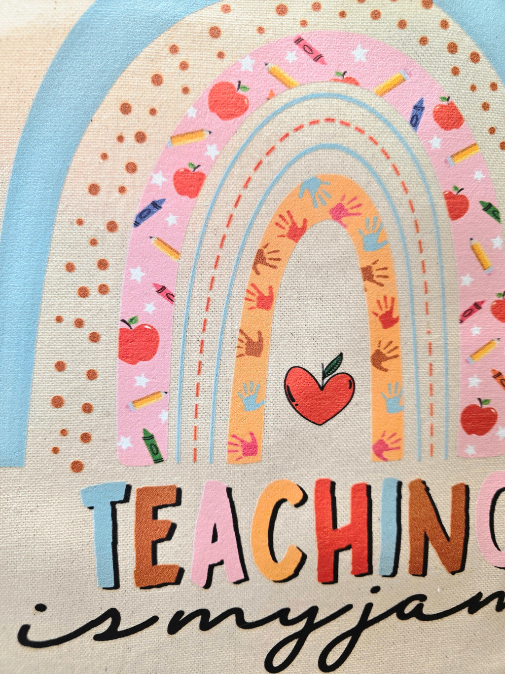 Teaching Is My Jam Canvas Tote Bag
