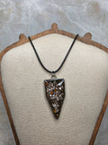 Crushed Glass Resin Pendant Necklace