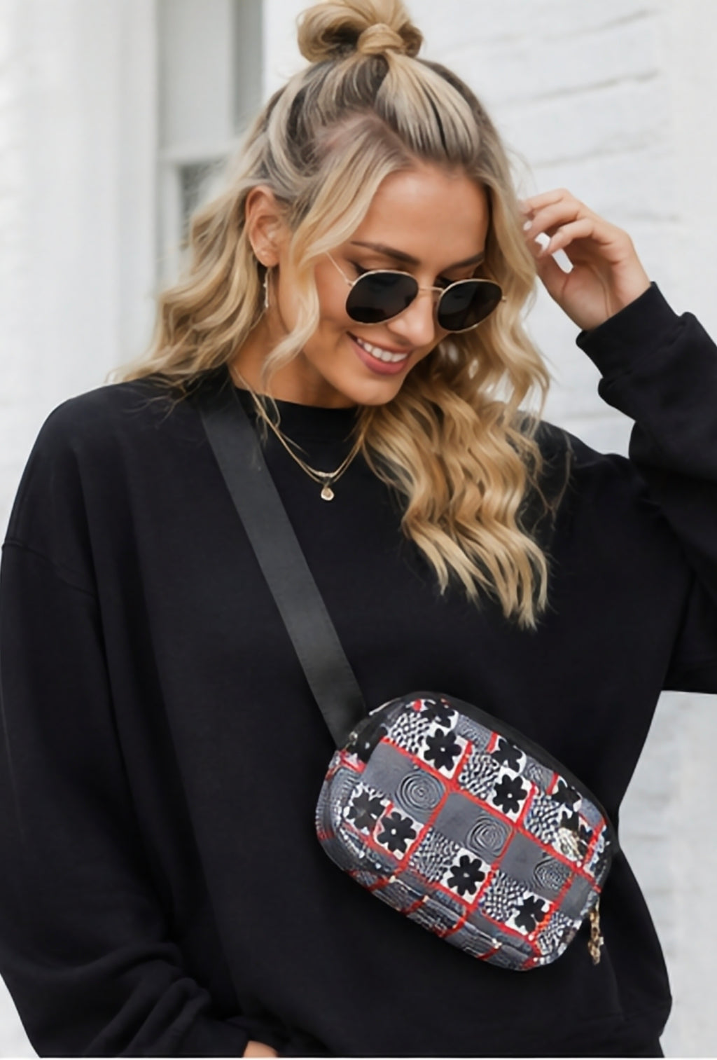 Patchwork Charm Crossbody Bag