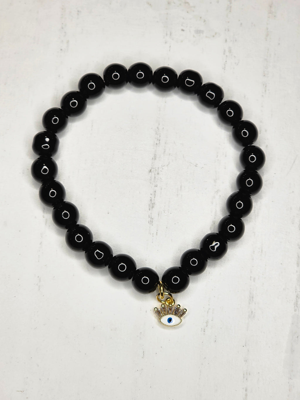Black Obsidian Evil Eye Charm Bracelet