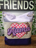 Mama Chenille Patch Canvas Tote Bag