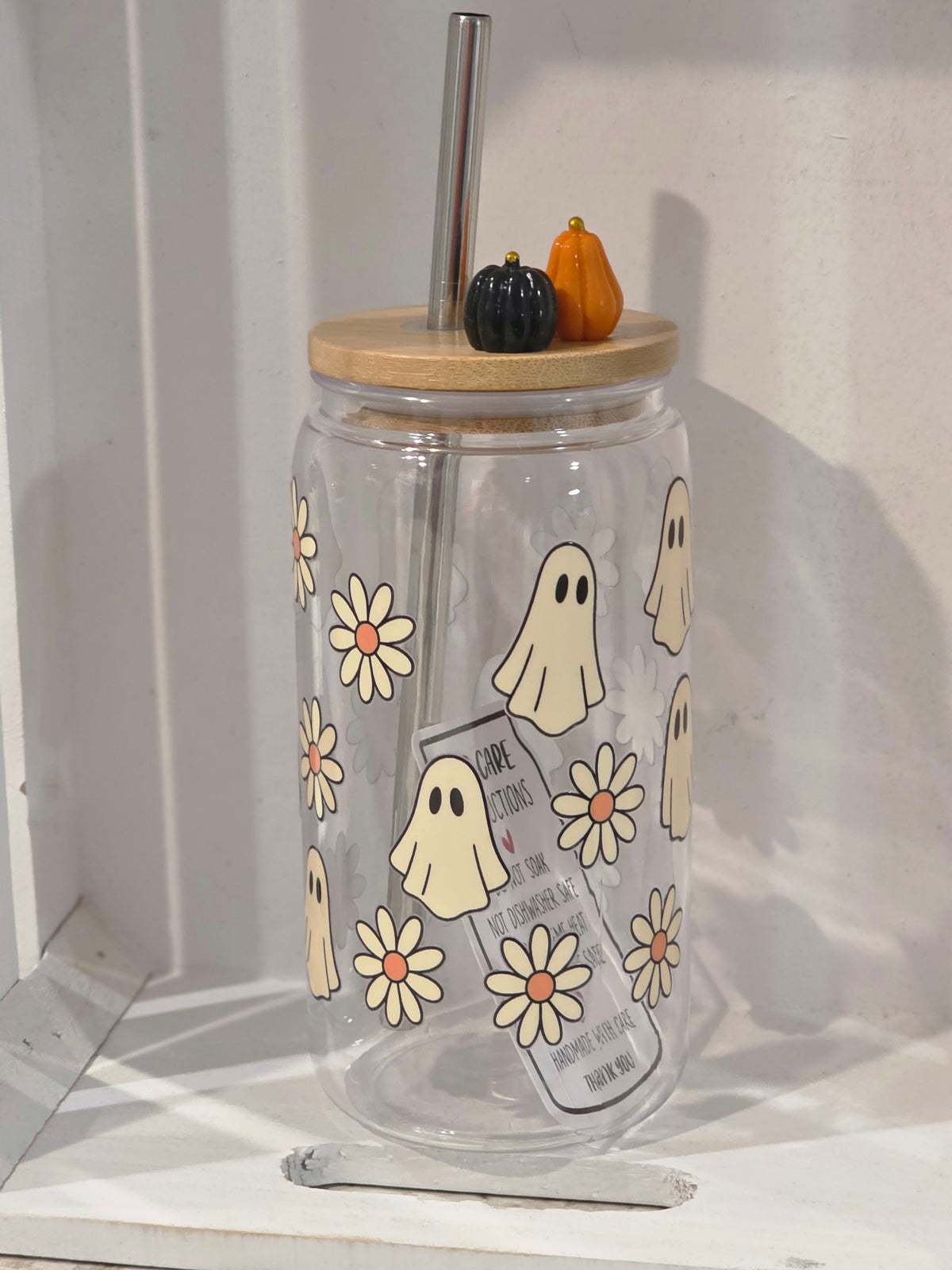 16 oz Ghost & Daisy Acrylic Tumbler
