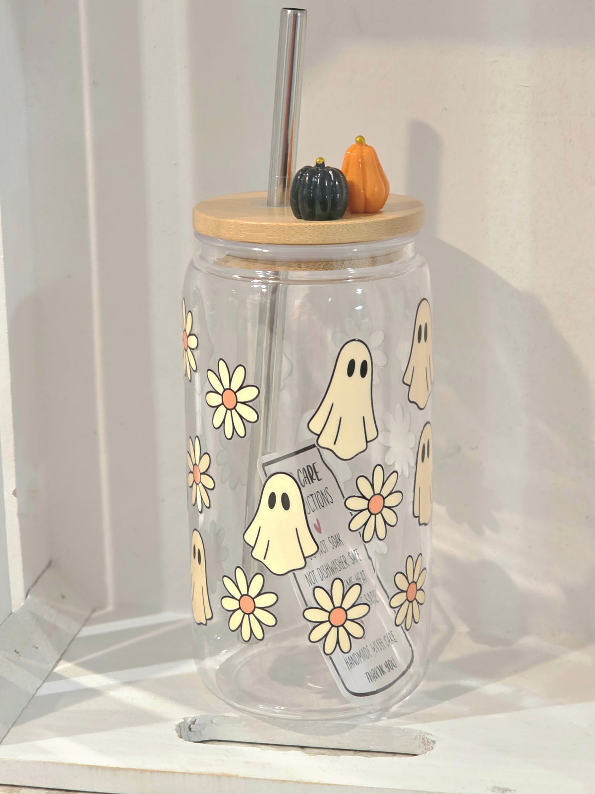 16 oz Ghost & Daisy Acrylic Tumbler