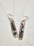 Pressed Lavender Resin Drop Earrings
