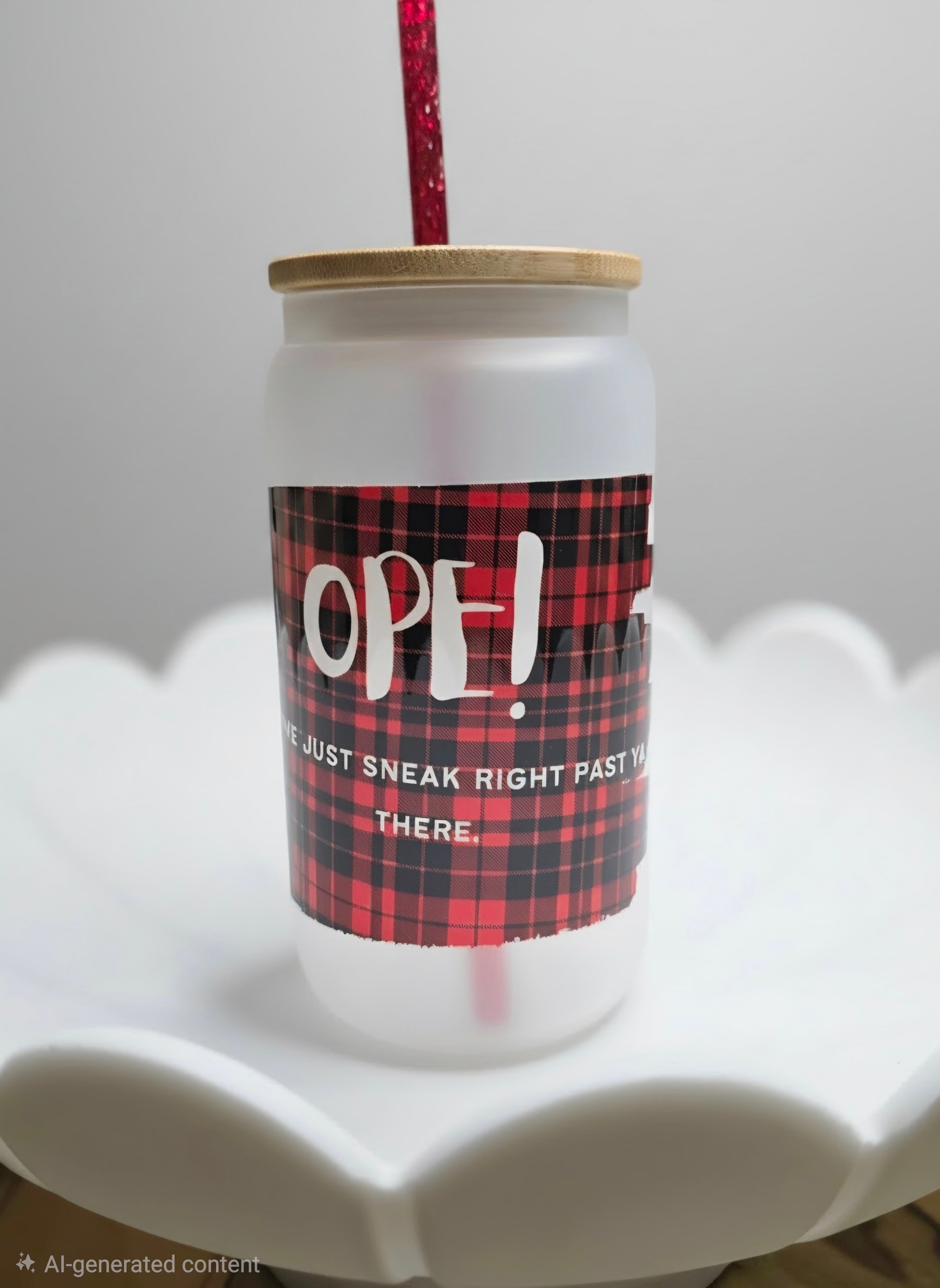 Ope! Lemme Just Sneak Right Past Ya Glass Can Cup