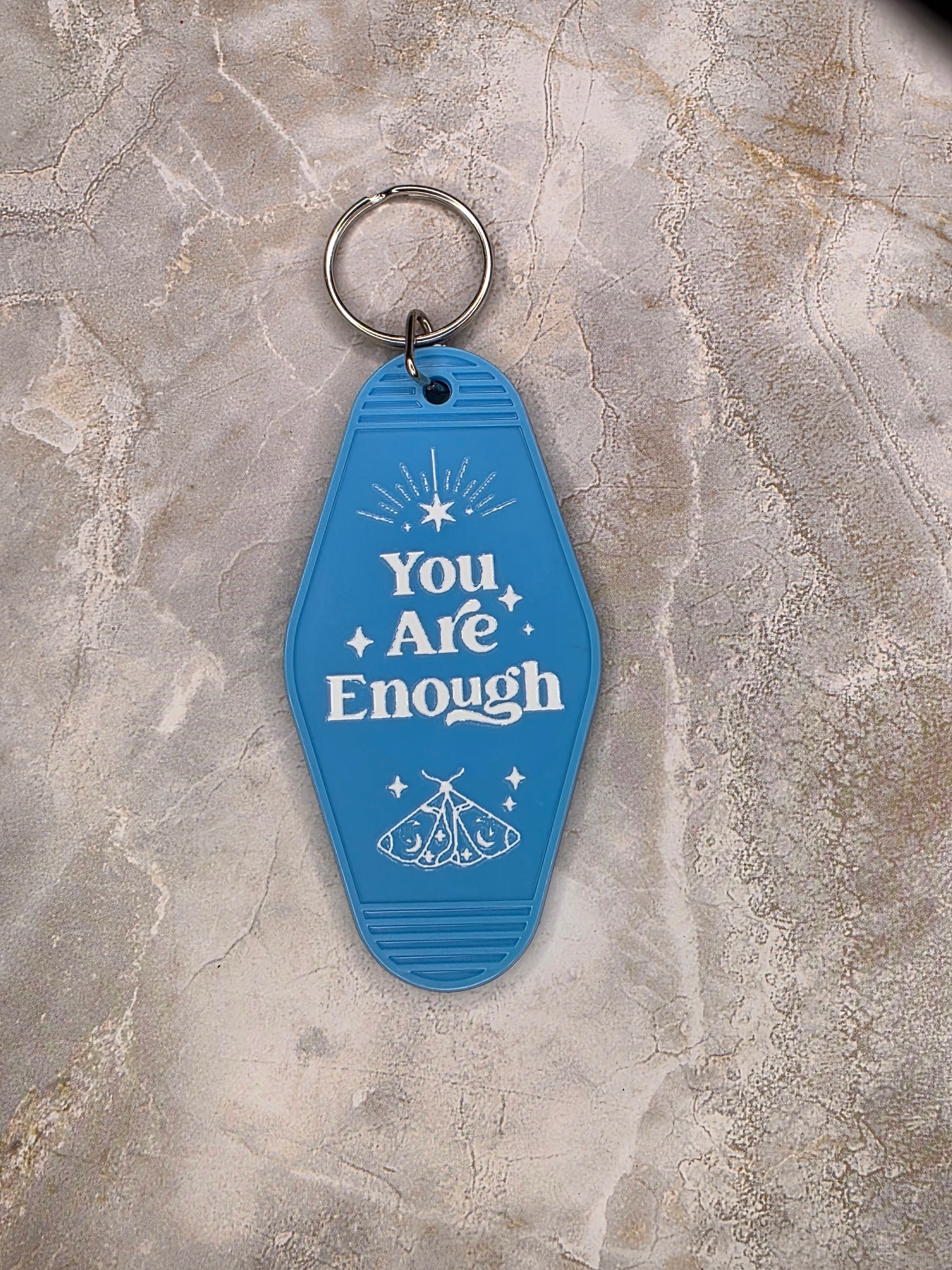 You Are Enough Vintage Motel Keychain