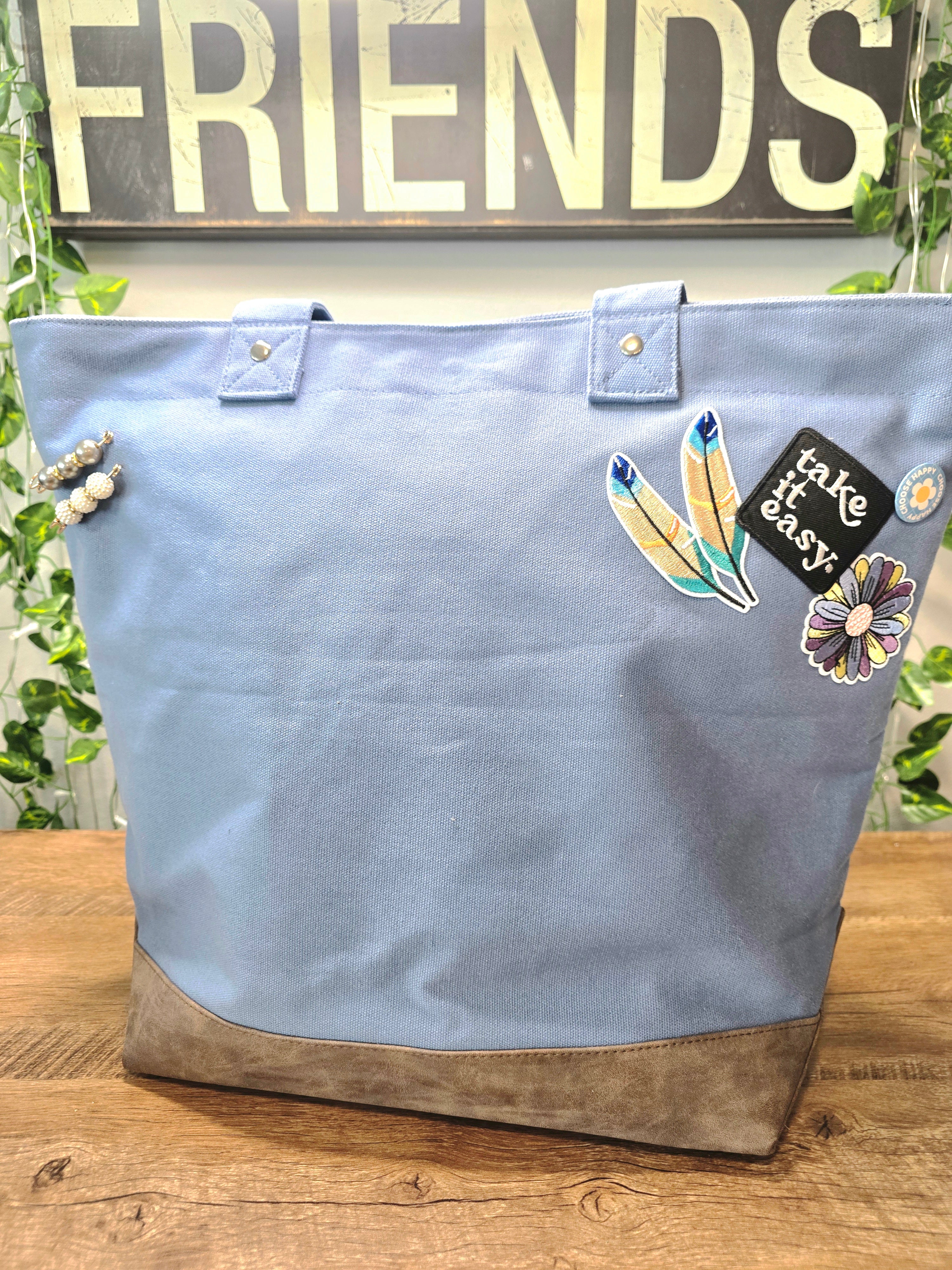 Take It Easy Patch Tote Bag