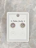 Druzy Faux Geode Stud Earrings