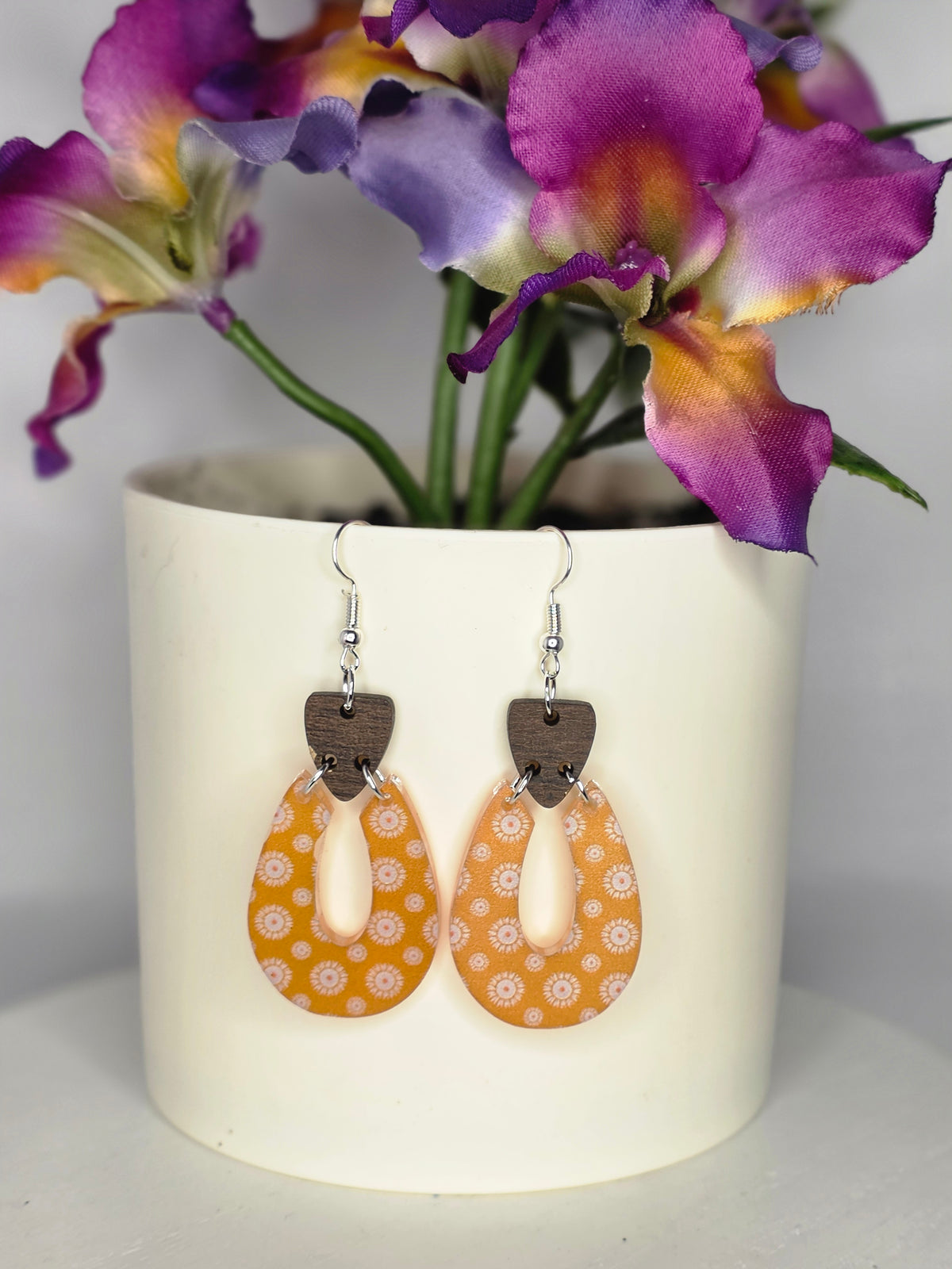 Yellow Geometric Boho Earrings
